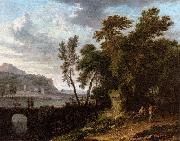 Landscape with Ruin and Bridge Jan van Huijsum